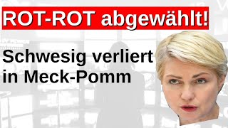 Mecklenburg Vorpommern MeckPomm Sonntagsfrage Wahlumfrage Prognose Schwesig rotrot verliert [upl. by Namaj836]