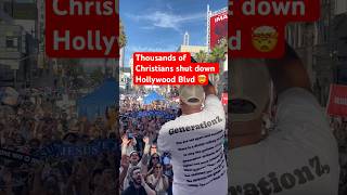 Thousands of Christians on Hollywood Blvd 🤯 revival jesus christians [upl. by Elisha689]