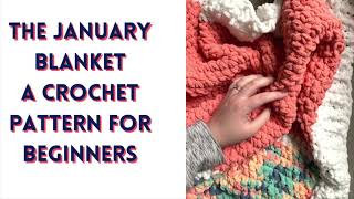 How to crochet an easy blanket for beginners  Beginner Crochet Blanket  Bernat Blanket Yarn [upl. by Lsil]