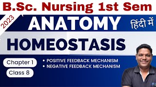 CLASS 8  HOMEOSTASIS  POSITIVE AND NEGATIVE FEEDBACK MECHANISM  BSc Nursing 1st Sem [upl. by Enimasaj]