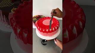 tutorial para decorar torta con jalea y chocolate [upl. by Etnauq96]