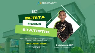 Rilis BPS Kabupaten Berau BRS Perkembangan Indeks Harga Konsumen Bulan Oktober 2024 [upl. by Azpurua]