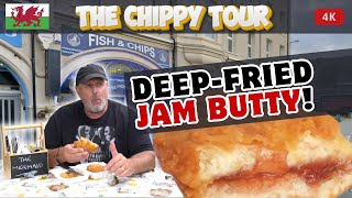 Chippy Review 56 The Mermaid Barmouth Wales DeepFried Battered Jam Butty [upl. by Atilrac]