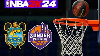 LIGA ENDESA 20232024 Lenovo Tenerife vs Zunder Palencia SIMULACIÓN NBA2K24 4K [upl. by Blinny]