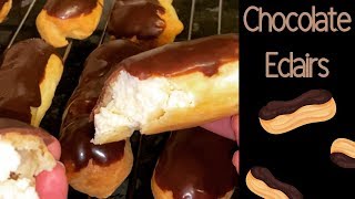 Chocolate Eclair recipe for beginners  Bake with me [upl. by Verneuil]