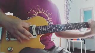 Takkan Pergi Hyperact guitar solo cover [upl. by Eidac749]