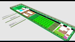 1 acre 4200m2  325m130m Integrated Farming System IFS Organic Farm [upl. by Katerine]