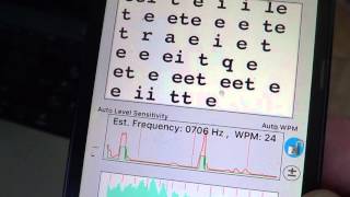 Morse Decoder by HotPaw app for IOS to decode CW signals [upl. by Hortensa488]