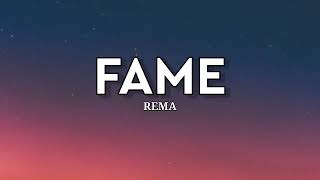 Rema  Fame  1 hour [upl. by Shivers]