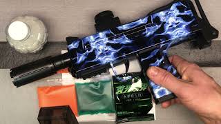 Setup SRCOOAT Electric Gel Ball Blaster  UZI Blue Smoke  Check main channel page for giveaways [upl. by Janina]