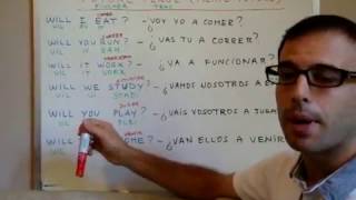 CLASES DE INGLES 18 Preguntas en ingles en Futuro [upl. by Nairdna]