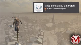 Assassins Creed III  Corredor De BosquesCoureur des Bois Guia de Troféu [upl. by Rillings]