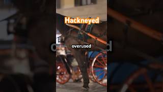 Hackneyed Explained words sat history [upl. by Gabey]