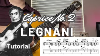 Caprice  2  L Legnani  TUTORIAL with TABS  Classical Guitar [upl. by Nancee]