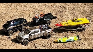 Selft righting 2x rc boatRACING RC BOAT VERY FAST and rc car adventure [upl. by Stoops]