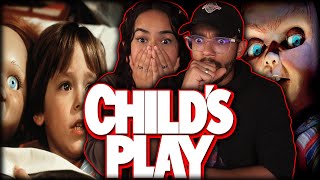 OUR FIRST TIME WATCHING CHILDS PLAY CHUCKY MOVIE REACTION [upl. by Akinad]