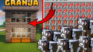 hoy aprenderás a construir una granja de vacas fácil en minecraft [upl. by Amorette]