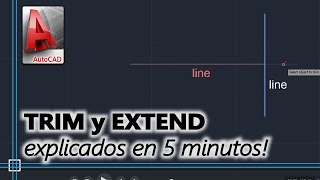 Autocad 2020  Cómo usar TRIM y EXTEND [upl. by Eelnyl]