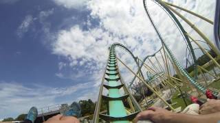 Kraken at SeaWorld Orlando Roller Coaster FULL 60fps Front Row POV 2016 GoPro Version [upl. by Vod729]