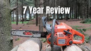 Husqvarna 435 Chainsaw  7 Year Review  Perfect all round Homeowner Saw [upl. by Angrist63]