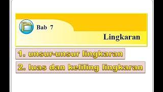 Unsurunsur Keliling dan Luas Lingkaran Matematika Kelas 8 UnsurLingkaran LuasKelilingLingkaran [upl. by Socher]