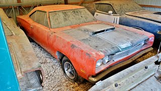 RARE MOPAR BARN FINDS sitting in Missouri [upl. by Harrus499]