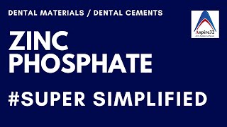 Zinc Phosphate Cement  Dental Cements  Super Simplified [upl. by Nhguavoj]