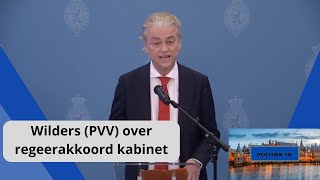 Wilders PVV over regeerakkoord quotNederlanders kunnen weer TROTS worden de zon gaat schijnenquot [upl. by Acessej]