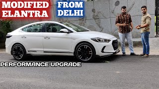 Modified Elantra Performance Upgrade Bmw M5 Alloys One In DELHIDrift Customizations [upl. by Naujd]