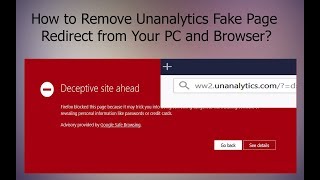 Unanalyticscom Redirect Scam Virus Page  How to Remove It Fully [upl. by Nelleeus]