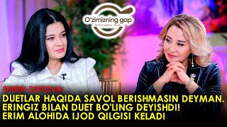 Farhodsiz Shirin Duetlar haqida savol berishmasin deyman Eringiz bilan duet boling deyishdi [upl. by Allianora435]