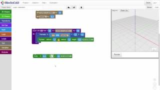 BlocksCAD Training Video Parametric Design Using Loops [upl. by Eirok44]