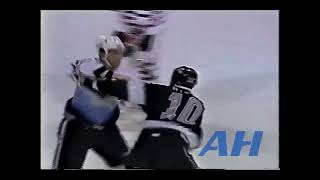 NHL Dec 1 1992 Bryan MarchmentCHI v Warren RychelLA Chicago Blackhawks Los Angeles Kings [upl. by Coulson]