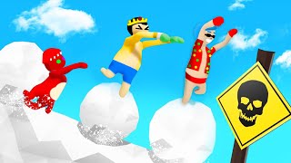 LOS COMPAS y LA AVALANCHA DE PLASTILINA 😱 RAPTOR EN HUMAN FALL FLAT [upl. by Izy]