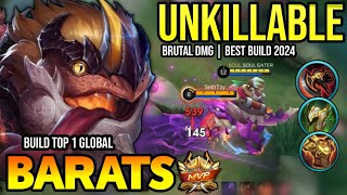 BARATS BEST BUILD 2024  BUILD TOP 1 GLOBAL BARATS GAMEPLAY  MOBILE LEGENDS✓ [upl. by Ariik]