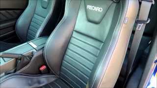 2013 Ford Mustang GT Leather Recaro Seat Review In Depth Information [upl. by Anivek]