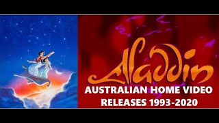 Disneys Aladdin 1992 Australian Home Video Releases 19932020 [upl. by Durr796]