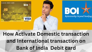 How to activate international and domestic transaction in boi debit card through mobile APP [upl. by Ingunna796]