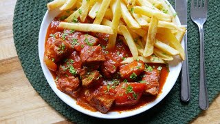 Schaschliktopf mit Paprika amp Zwiebeln  Rezept  Fast Food  Imbiss Küche  Einfach  Lecker [upl. by Art]