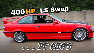 Built LS Swapped E36 FIRST DRIVE  IT RIPS amp Sounds INCREDIBLE [upl. by Blakelee854]