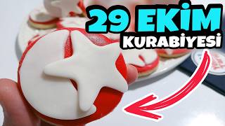 ✅🎇29 EKİM CUMHURİYET KURABİYESİ TARİFİ TÜRK BAYRAKLI🎆💖 [upl. by Ettezyl]