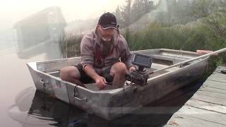 Installation of 5ah Magnetic Fish Finder Mount kit on Jon Boat [upl. by Ztnahc746]