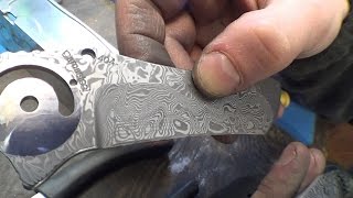 Polishing Damascus before etching  Erik talks about Damasteel [upl. by Lema311]