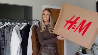 HUGE HampM NEW IN TRY ON HAUL  AUTUMN KNITWEAR [upl. by Eradis]