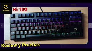 Review Teclado Mecanico Profesional Hiwings Hi100 RGB Personalizable Economico de 25Euros de ENEBA [upl. by Oileve121]