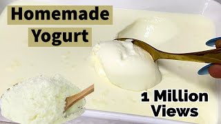 HOW TO MAKE YOGURT AT HOME WITH ONLY 2 INGREDIENTSSTEP BY STEP FAIL PROOF METHODBEGINNER FRIENDLY [upl. by Aonehc]