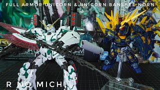 SDMG RX0 FULL ARMOR UNICORN GUNDAM amp RX0N UNICORN GUNDAM BANSHEE NORN  UC  ASMR [upl. by Leong]