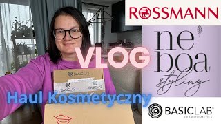 Vlog  haul kosmetyczny  Rossmann  Brush Up  BasicLab  NeBoa  Kolorówka  Zapraszam [upl. by Lonergan949]