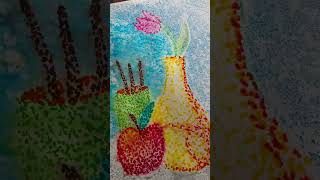 Pointillist Still Life Mono Print [upl. by Cristian]