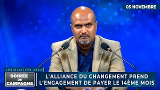 « Soirée de Campagne »  LAlliance du Changement prend lengagement de payer le 14ème mois [upl. by Engapmahc840]